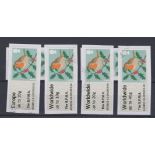 Great Britain Post and Go 2013 Christmas Robin F.U. set of 6 FS51a-FS56a Type III MA12 inscribed The