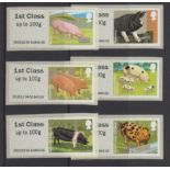 Great Britain Post and Go 2012 British Farm Animals 2nd Series u/m set of 6 FS33 Type II