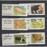 Great Britain Post and Go 2012 British Farm Animals 2nd Series F.U. set of 6 FS33 Type II