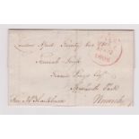 London 1806 - Free to Spixworth Park, Norwich, L794, (39mm), red, 3/4 strikes, rated 'C'