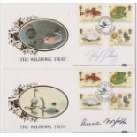 Great Britain (Signed) 1988 Linnean Society Benham Gold Official Wildfowl Trust FDC, Signed David