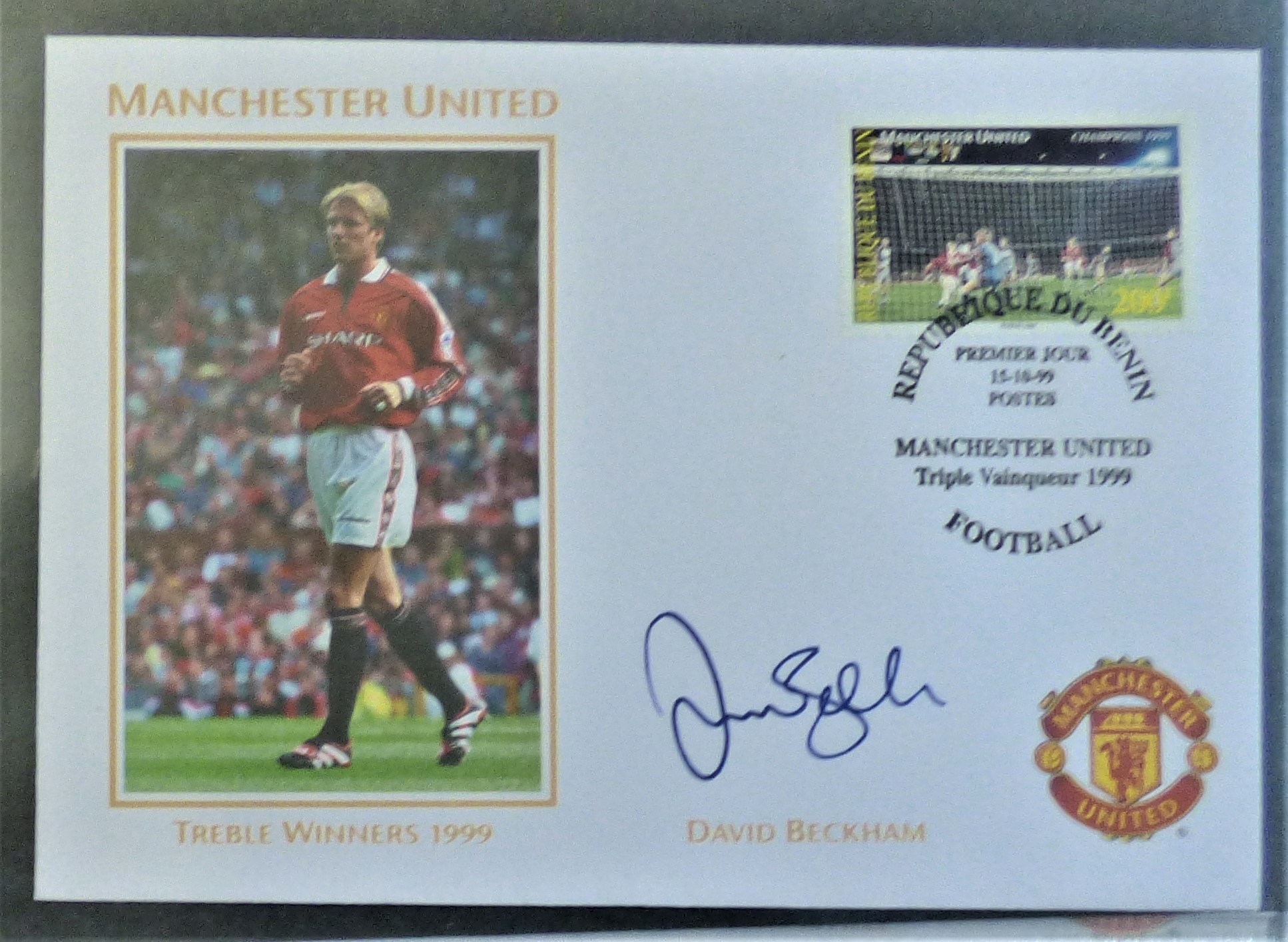 Great Britain FDC's Manchester United 1999 Treble Winners in a Special album with signed covers (18) - Image 2 of 4