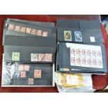 Great Britain - A valuable box of better selected items on black cards, range of 1d reds and surface