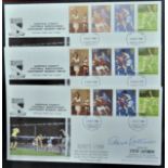 Great Britain FDC's 1980 Sports set o9n Norfolk County Football Association Centenary signed