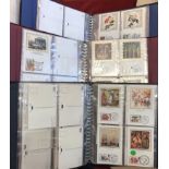 Great Britain Benham Silk Postcards - An extensive collection of sets in (5) Benham Albums (100's)