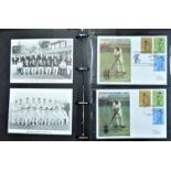 English County Cricket - 100 Years (1973) Collection in Special album, (16) FDC's (Official TLLB)