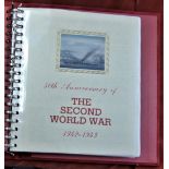 Great Britain - The Second World War 50th Anniversary Special Benham album with (22) silk covers