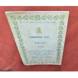 British 7th Queen's Own Hussars "B" Squadron Christmas Menu, an excellent menu which has all the