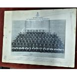 British Inter-War Regimental Photograph mounted on backing board of "B" Squadron 7th Queen's Hussars