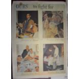 British 1960/70s The War in Posters WWII reprint of the "Ours… To fight for" poster, other text