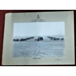 British Inter-War Regimental Photograph mounted on backing board of "B" Squadron 7th Queen's Hussars