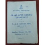 British 7th Queen's Own Hussars. Grand open Boxing Tournament (Held in the 7th Queen's Own Hussars