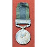 India General Service Medal in Bronze with 'Abor 1911-1912' Clasp, (GeoV type, Calcutta striking) to