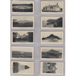 Anstie E & W Places of Interest 1939 set 40/40 cards (varnished front) VGC