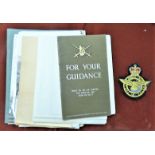 British WWII Paperwork relating to an RAF Flight-Sergeant and later Squadron Leader, John