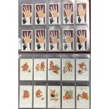 Carreras Ltd cigarette cards Two Sets "Black Cat", Modern issue palmistry money & success, a 1979