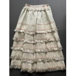 Edwardian Silk woman's Taffeta Skirt with Frills