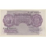 1940 Ten Shillings Mauve Emergency Issue, 010D, AUNC, B251