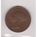 1858 Victoria Halfpenny AEF S3949