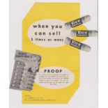 Vick Inhaler - 1940s pop-up advertisement card 'Why sell only one? When you can sell 3 times as