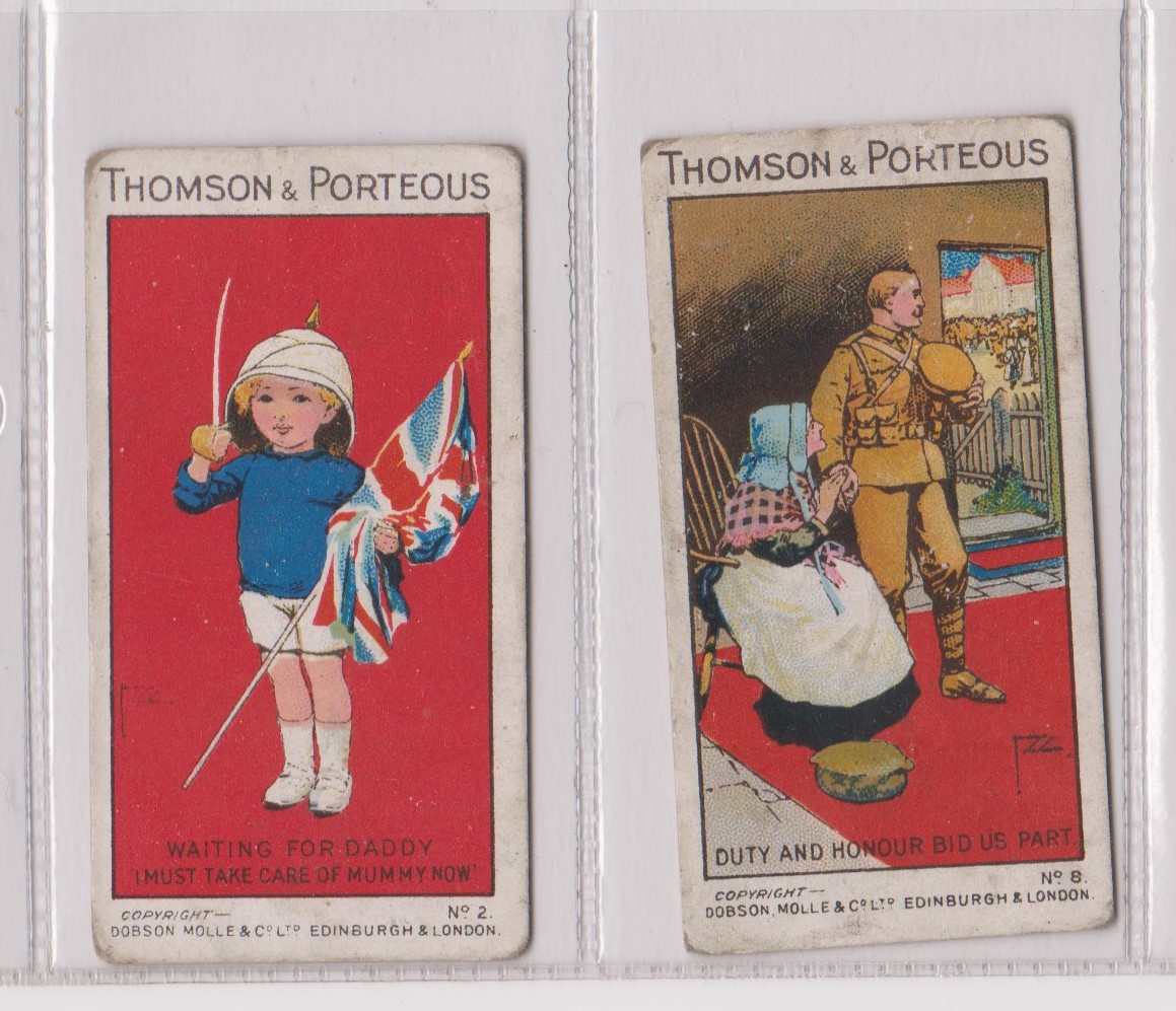 Thomsons & Porteous, The European War Series, 2 cards 1915, Good to very good