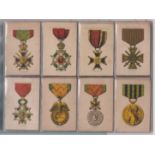 WD & HO Wills (Australian issue) War Medals (silk) 1916 series 47/67 cards, VGC, a rare (part) set