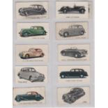 Kellogg Company cigarette cards (GB) Motor Cars, 1949 Black & White (5) Coloured (5) Good to Very