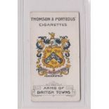 Thomsons & Porteous, Arms of British Towns, x 1 card 1905, VGC