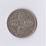 GB 1884 Victoria Gothic Florin, about fine