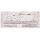 Harveys & Hudsons Norwich 1840 used bearer, light purple on cream, printer Perkins & Bacon