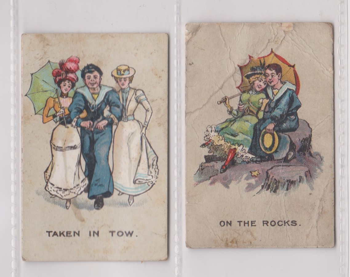 W T Osborne & Co Naval & Military Phrases 1904 series 2/40 cards, poor condition
