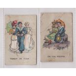 W T Osborne & Co Naval & Military Phrases 1904 series 2/40 cards, poor condition