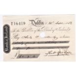Bank of Ireland Dublin 1852 used, order, black on white