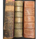 Dictionaries: 3 antique dictionaries; 2 x Lempriere 1815 and 1965 and an Odhams dictionary 1947