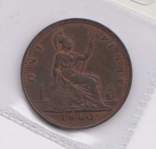 1860 Victoria Penny GVF or better, with considerable lustre - Image 2 of 2