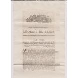 George III Parliamentary Act relating to the forfeited properties, 21st July 1806 - An act to