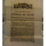 George III Parliamentary Act concerning The docks of Portsmouth and Dover, 16th July 1806 - An act