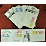 Great Britain FDC's 1963 (21 March) Freedom From Hunger non phosphor set FDCs, A/B (5), A/T other (