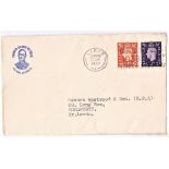 Great Britain 1938 (31 Jan) 2d & 3d KGVI definitives, FDC Leeds 1938 Exhibition slogan KGVI