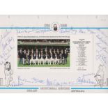 Autographs 1998 TCCB Bicentenary Test Match England Team photograph autographed by 21 players,