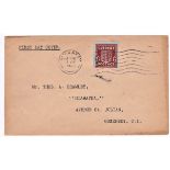 Great Britain Channel Islands 1942 (9 April) First Day Cover Guernsey 1d scarlet on bank note paper,