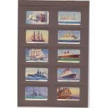 R & J Hill Ltd., Famous Ships (varnished) 1940 set 50/50. Excellent