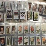 WD & HO Wills 10 sets of cigarette cards, varied subjects (Roses, Cricketers 1928, First Aid,