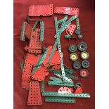 Meccano metal pieces wheels and C10 Constructo Construction toy build a truck boxed etc.