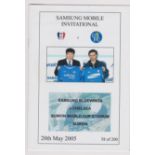 Suwon Samsung Bluewings v Chelsea football programme souvenir 20/05/2005 in very good condition.