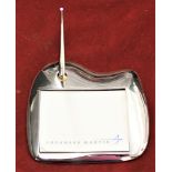Lockheed Martin Corporation Office Pen and Note pad stand, an excellent chromed pad holder with a
