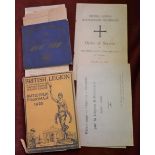 Royal British Legion Battlefields Pilgrimage 1928 Booklets and travel documents S.M. Kimber who
