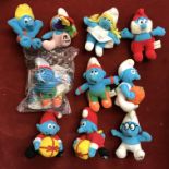 Smurf Toys. Large quantity of collectable Smurfs, toy Smurf figures (70+) including: McDonalds