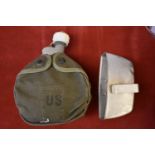 US Army Arctic Weather Canteen dated 1984 with serial number (7SO11) in its cover with the stainless