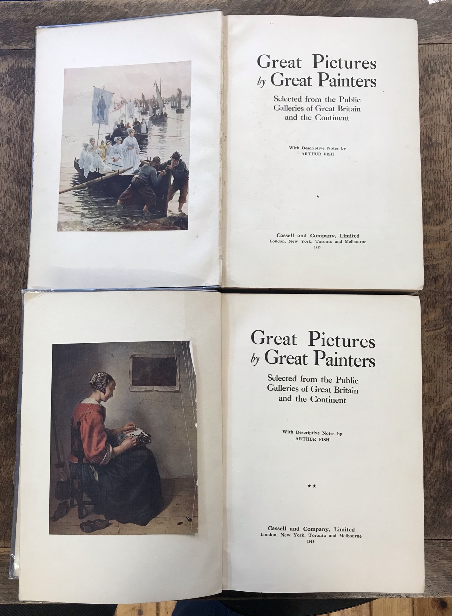 Great Pictures by Great Painters Volumes 1 and 2, features paintings from the Public Galleries of